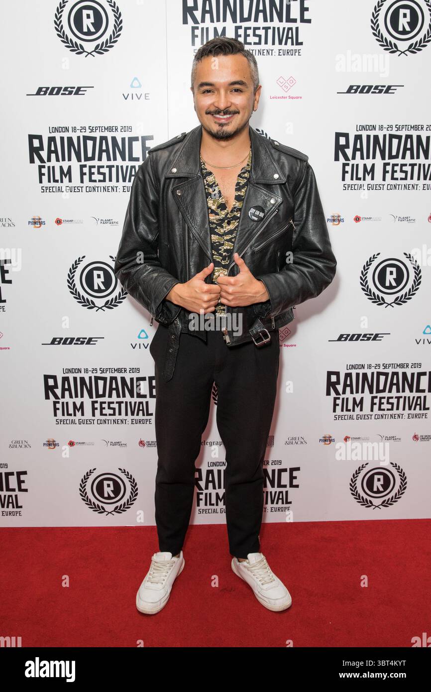 24 settembre 2019, Londra, Regno Unito: David Martinez partecipa alla premiere cinematografica di Everybody Flies al Vue Piccadilly. (Immagine di credito: © immagini Phil Lewis/SOPA tramite cavo ZUMA) Foto Stock