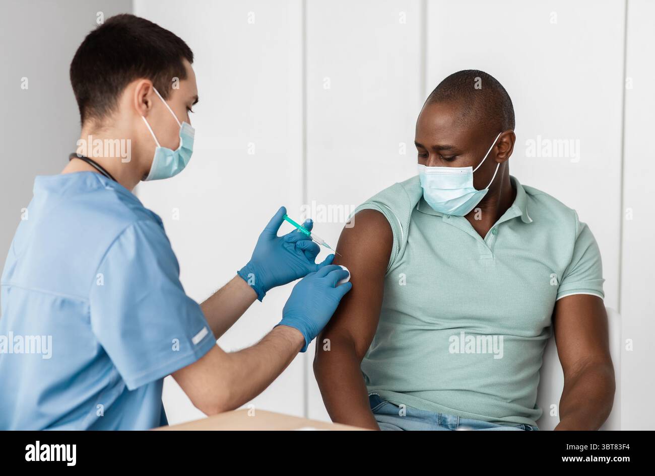 Medicina moderna, programma globale di vaccinazione dei pazienti e nuova normalità Foto Stock