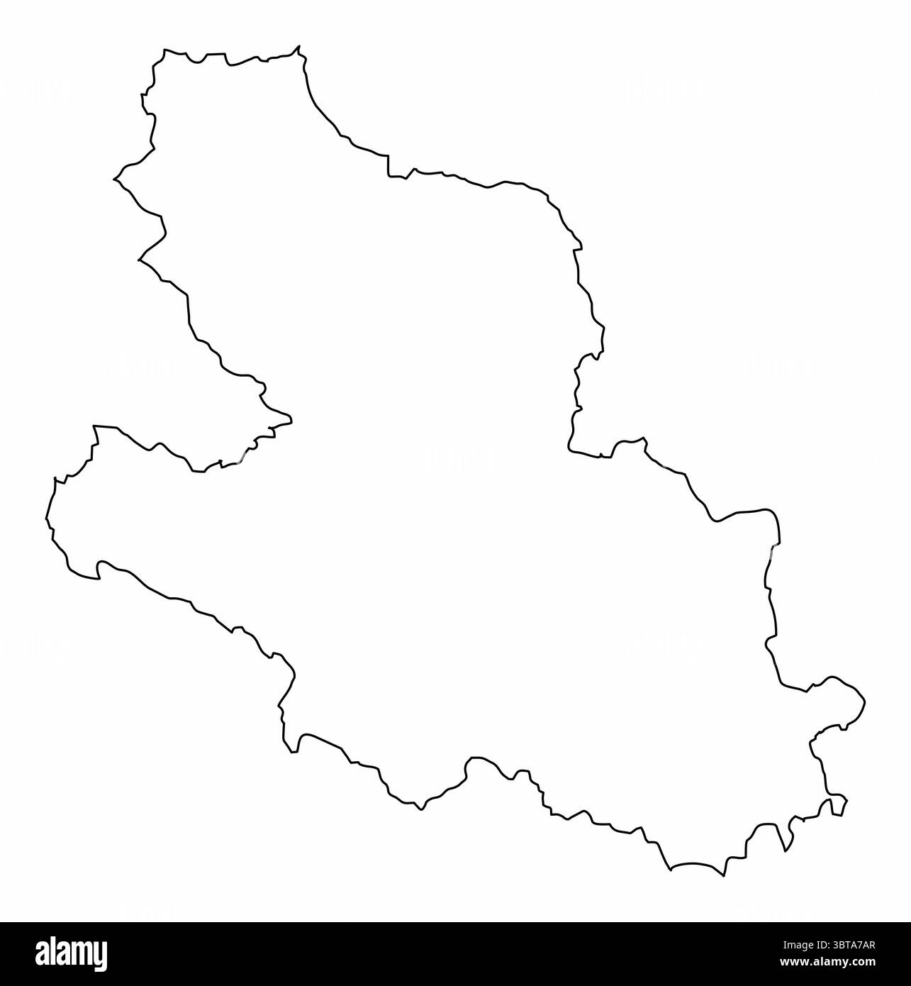L Aquila mappa di contorno della provincia isolata su sfondo bianco, Italia Illustrazione Vettoriale