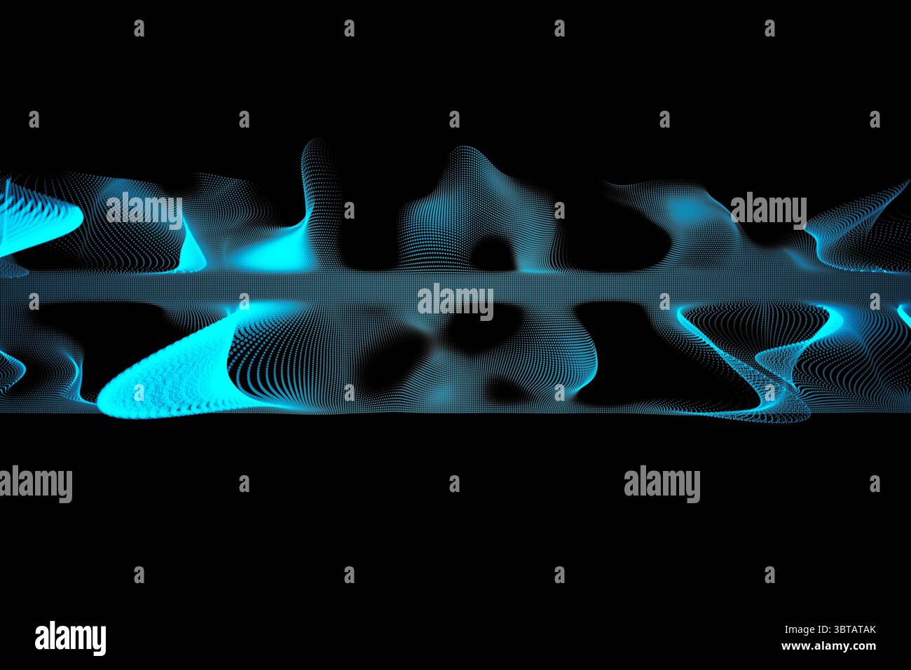 Abstract incandescente sfondo nero Foto Stock