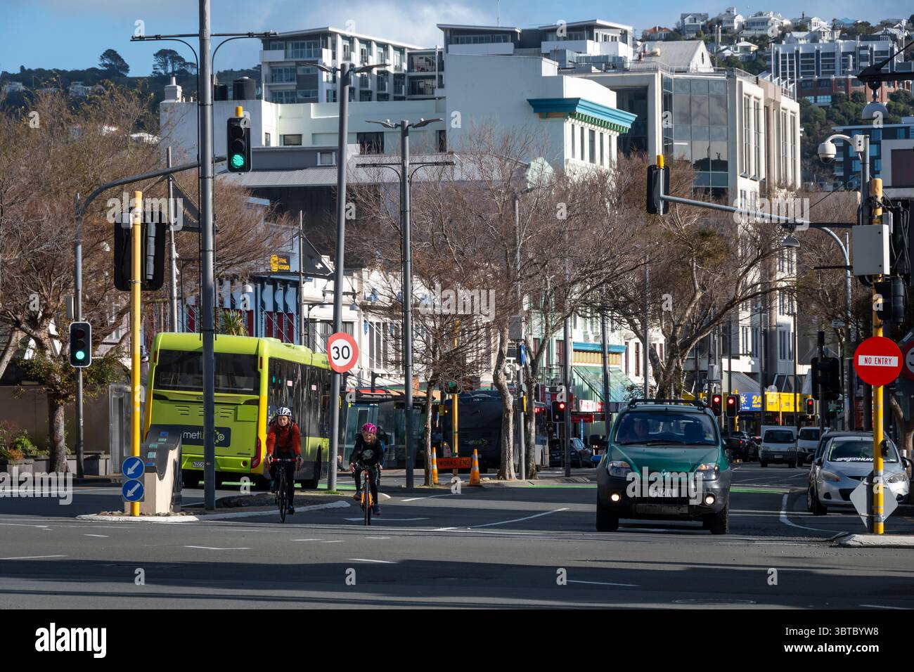 Courtenay Place, Central Wellington, North Island, nuova Zelanda Foto Stock