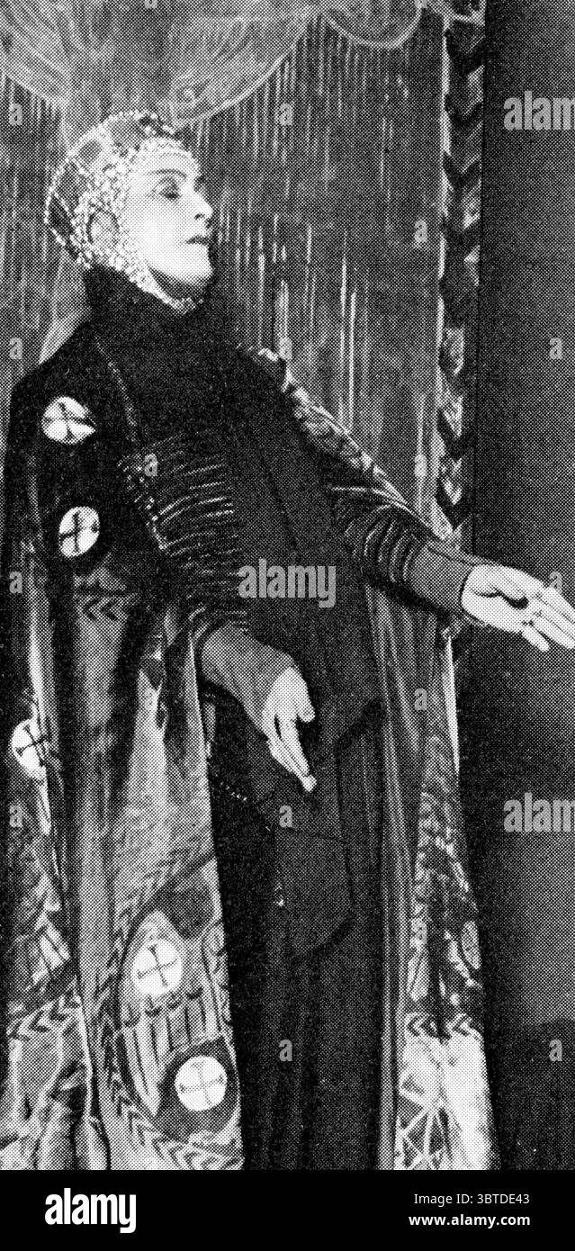 Dame Sybil Thorndike nel ruolo di Lady Macbeth in Macbeth Old Vic 1914 Foto Stock