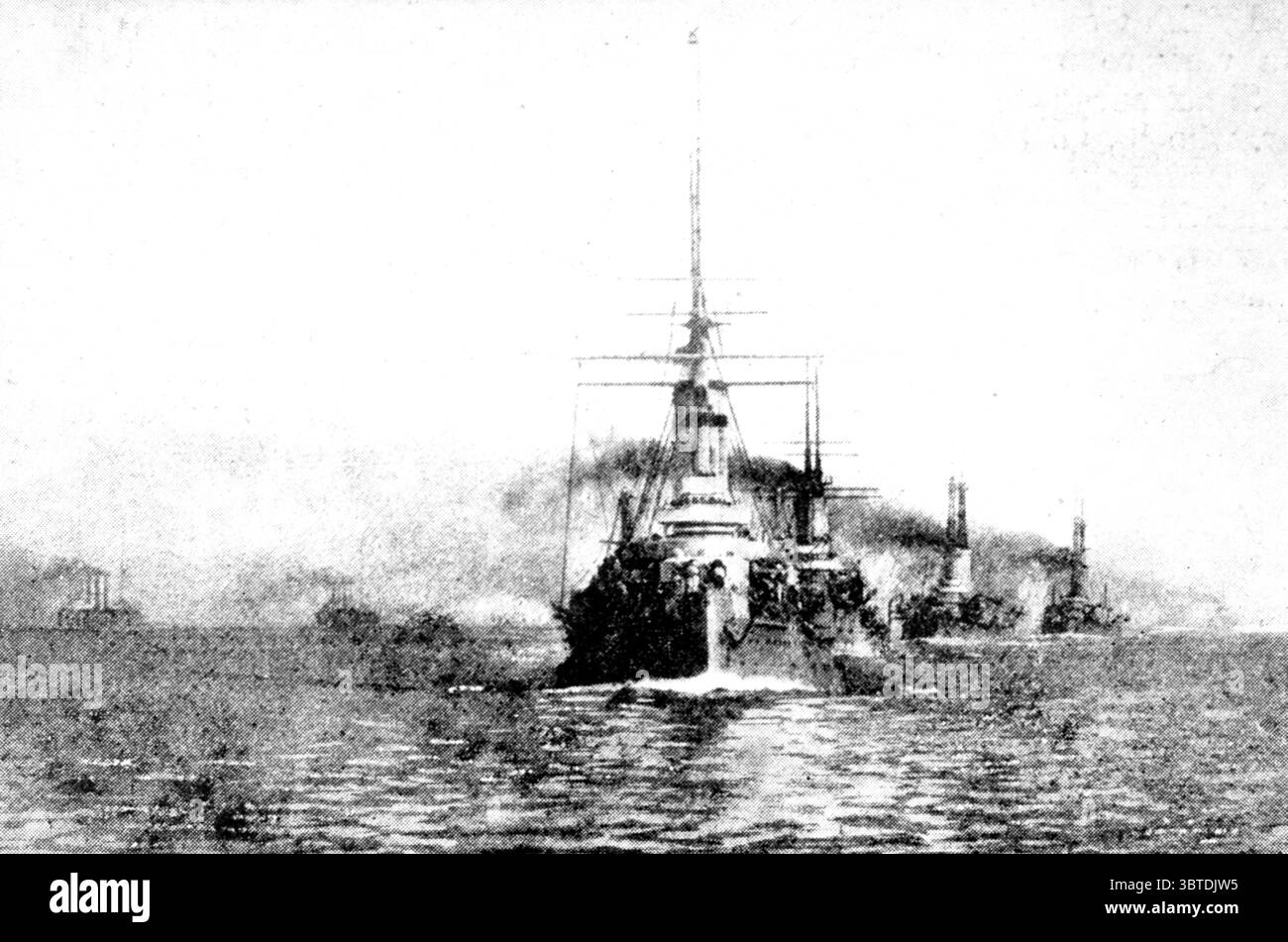 Flotta russa del Baltico a tutto vapore. 1914 - 1918 Foto Stock