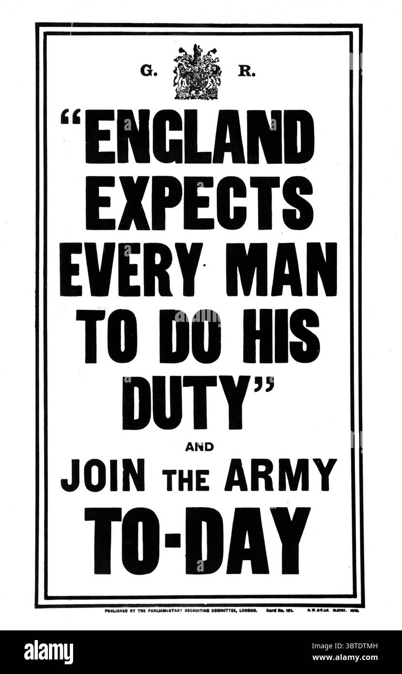 Manifesto di reclutamento della Royal Navy Foto Stock