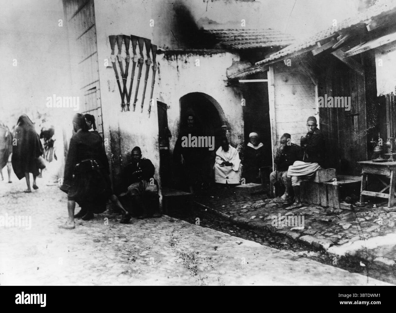 Un avamposto a Tripoli, prima guerra mondiale Foto Stock