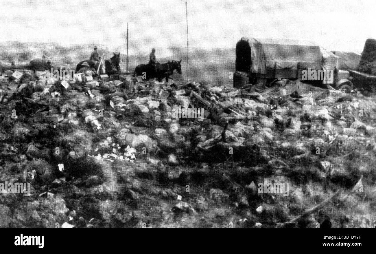 Fronte britannico durante la battaglia. Una batteria britannica vicino alla Ypres Zonneneke Road Foto Stock