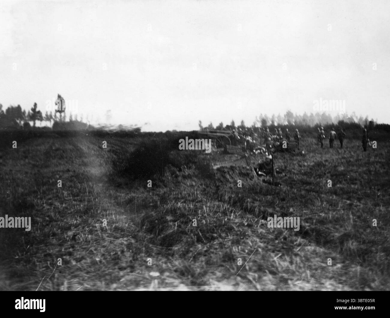 Anversa , batteria pesante tedesca che sparava alle posizioni nemiche Foto Stock