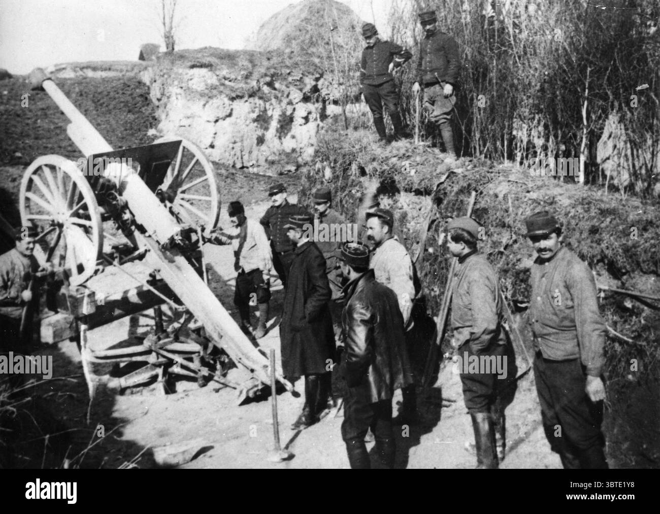 Artiglieria vicino a Breuil . 1915 Foto Stock