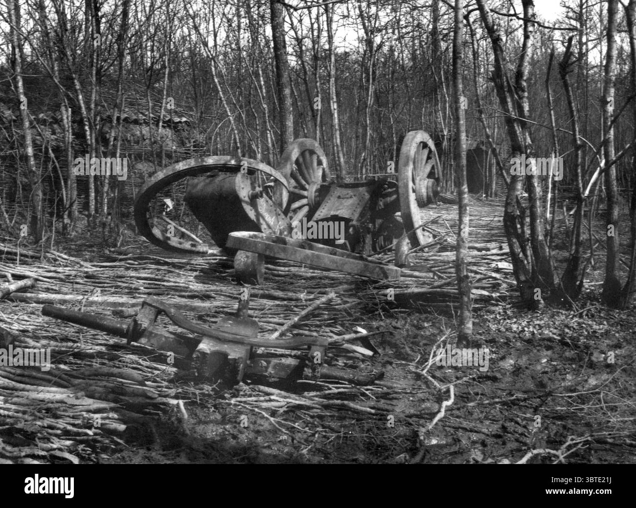 L'artiglieria francese distrutta. 1916 Foto Stock