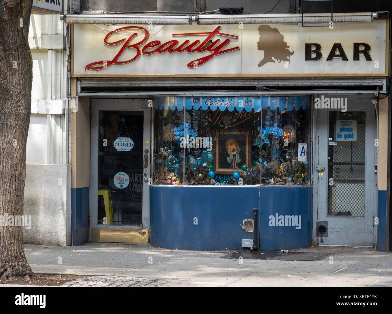 E. 14th St. È un quartiere bizzarro nell'East Greenwich Village, 2025, New York City, Stati Uniti Foto Stock