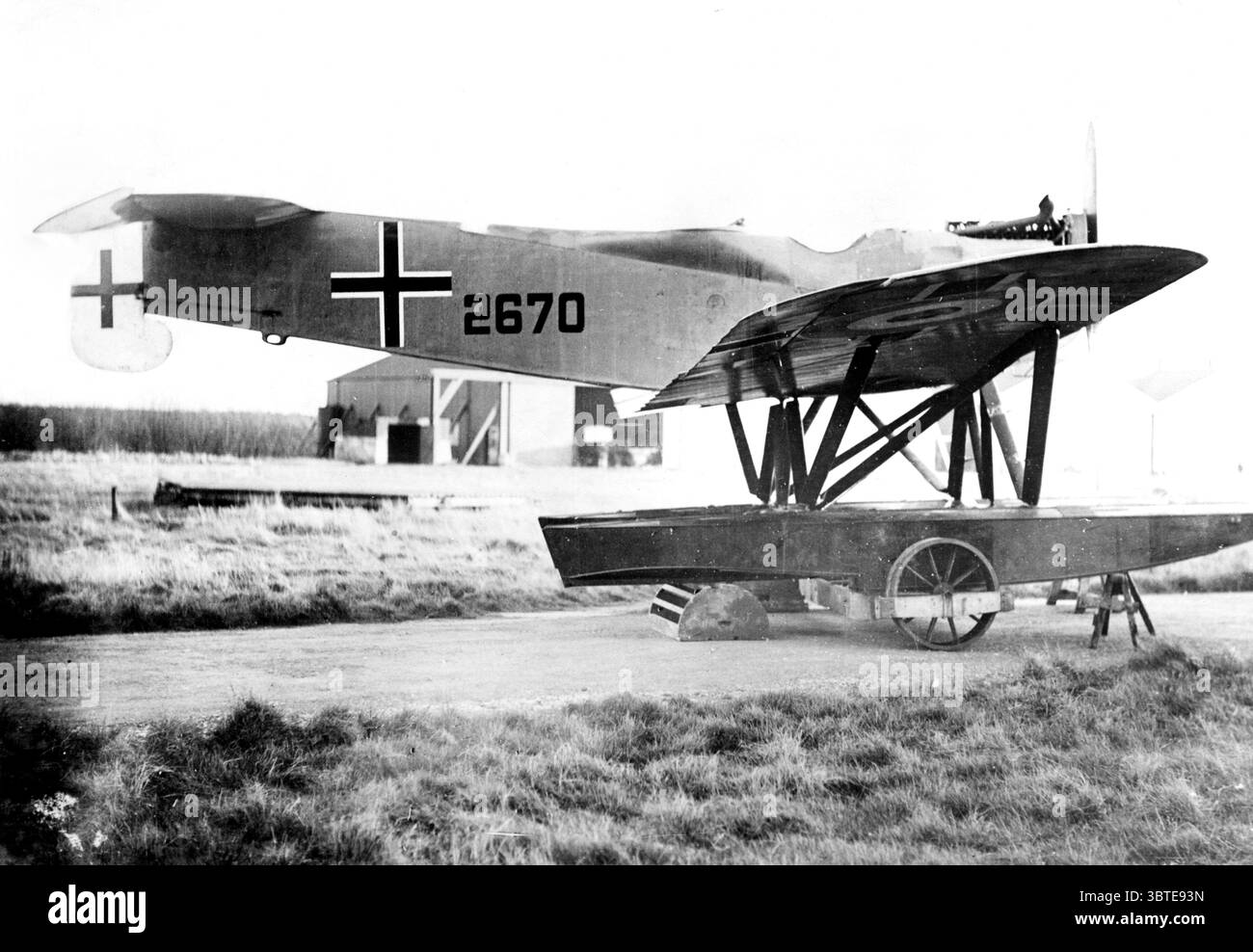 Prima guerra mondiale - aviazione tedesca Hansa-Brandenburg W.33 idrovolante monomotore biposto, ala bassa. 1918 Foto Stock