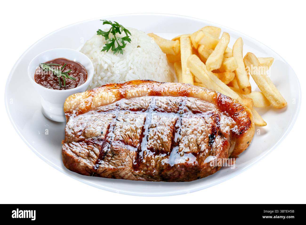 Nervature arrosto con salsa barbecue Foto Stock