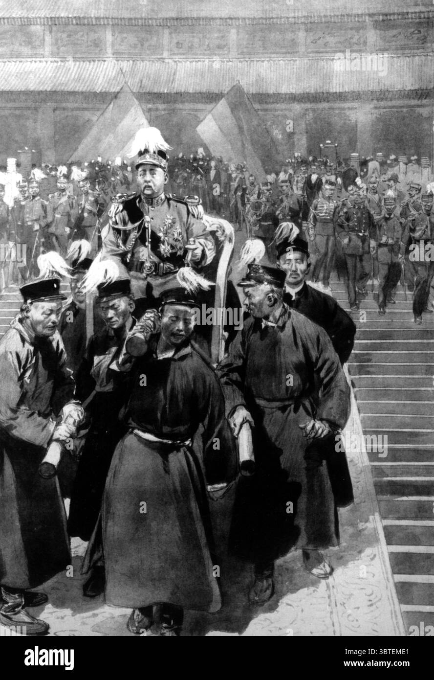 Inaugurazione del primo presidente del Repbulic cinese, Yuan Shikai. 1913. Foto Stock