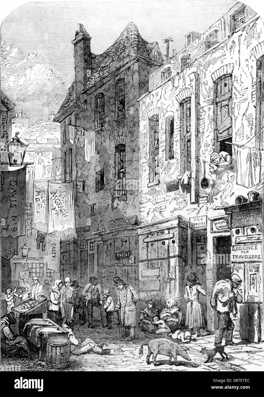 The Rookery, St Giles, Londra 1849 Foto Stock