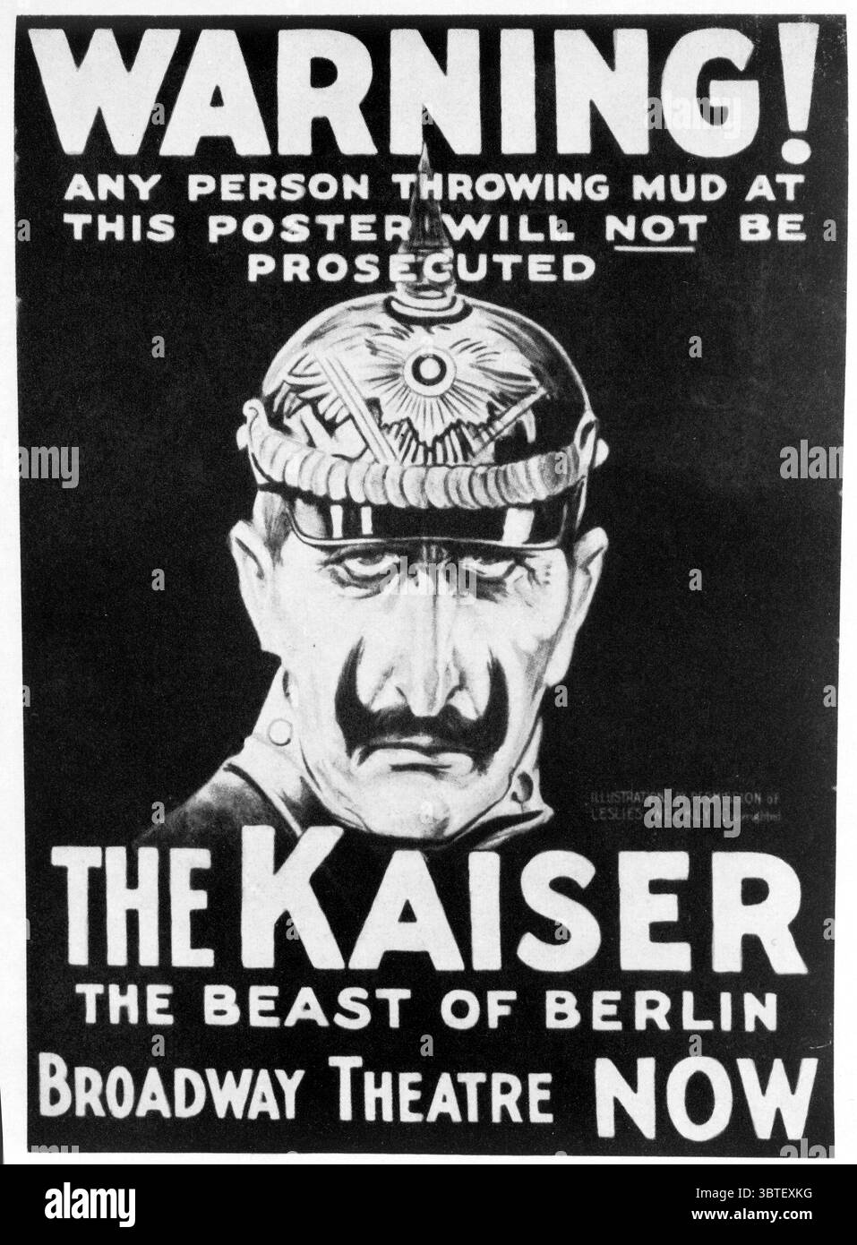 Il Kaiser, la bestia di Berlino (1918) è un film muto con protagonista Lon Chaney, Sr. Il film contiene una visione propagandista della prima guerra mondiale, che mostra l'avidità politica del Kaiser tedesco Guglielmo II, la resistenza di alcuni dei suoi soldati e la fantasia previsione della natura della fine della guerra Il film è ora considerato un film perduto Foto Stock