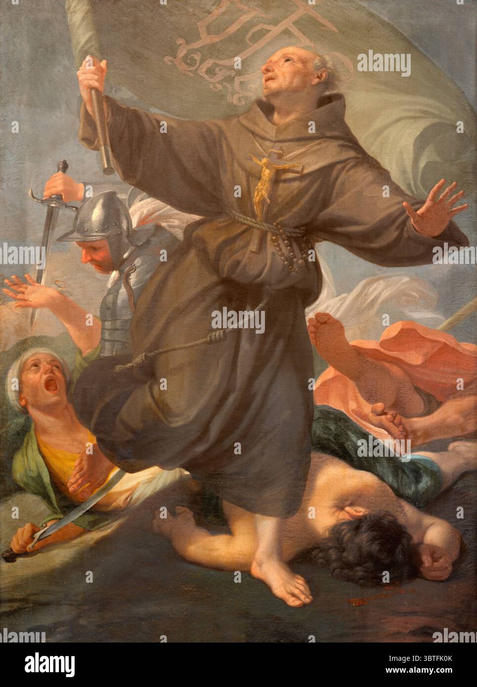 FIRENZE, ITALIA - 19 MARZO 2025: Il dipinto di San Pietro d'Alcantara nella chiesa di San Salvatore al Monte di Tommaso Redi (1665 - 1726) Foto Stock