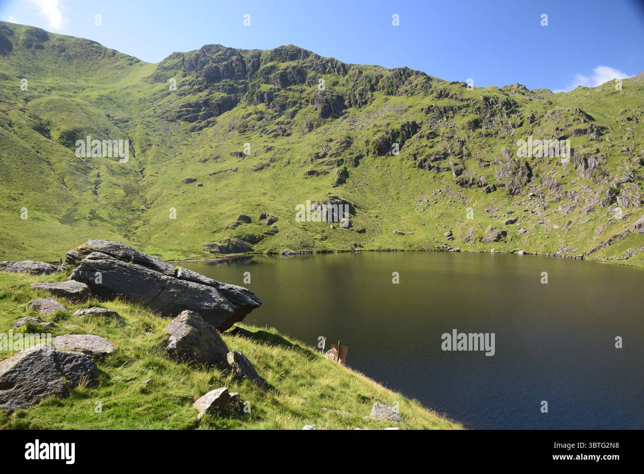 Piccolo tarn d'acqua all'interno di Mardale nel Lake District Foto Stock