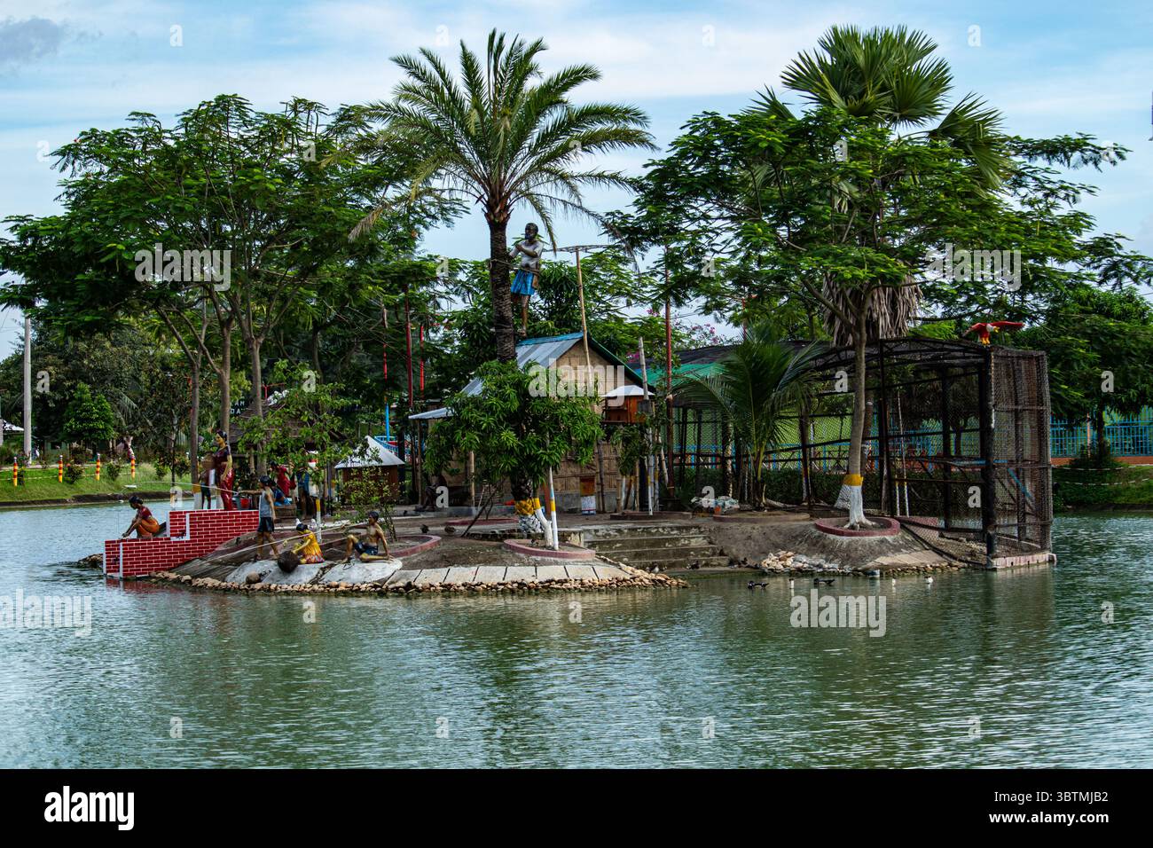 Statue artistiche di contadini e paesani tradizionali Foto Stock