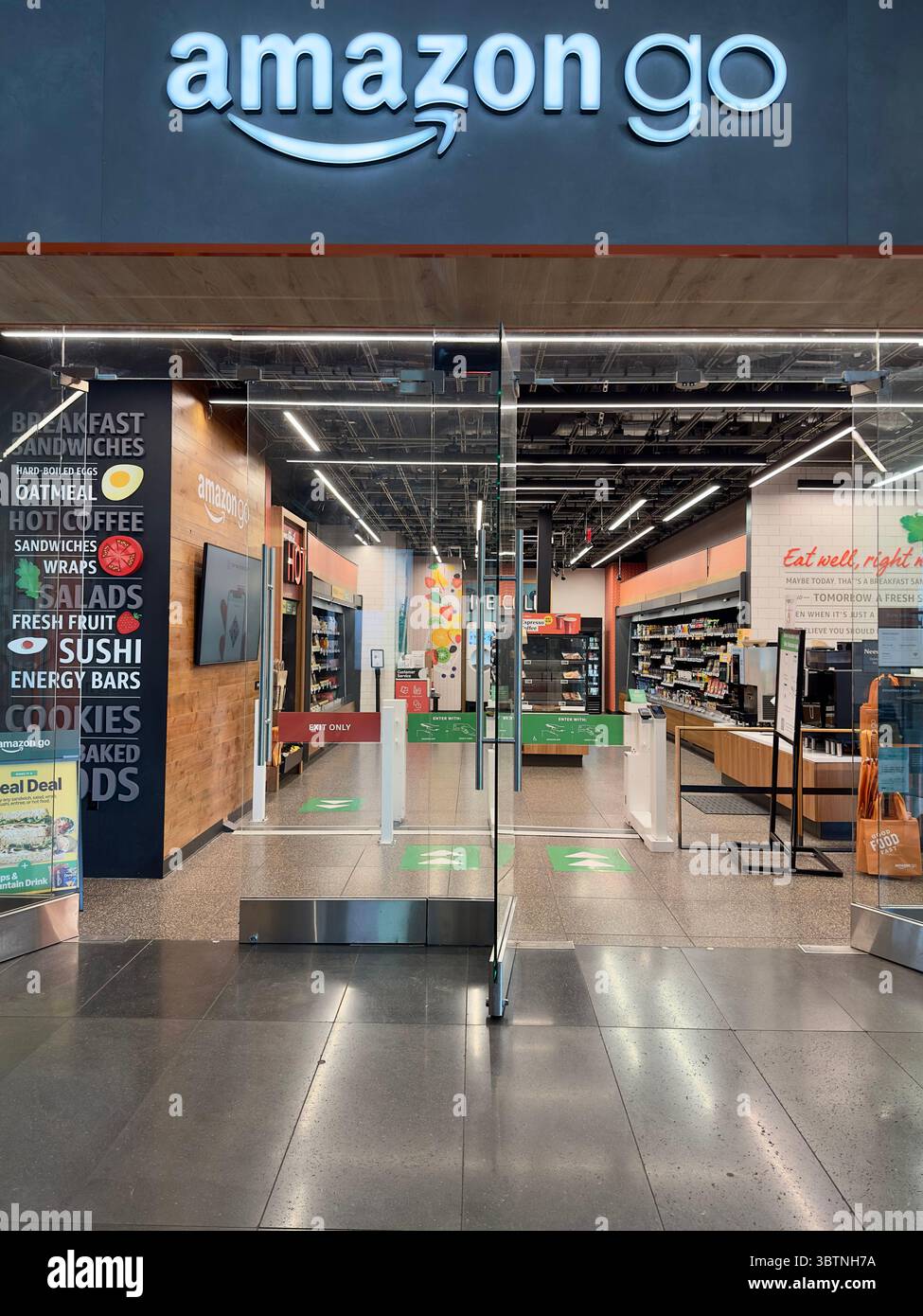 Amazon Go, Brookfield Place Mall, New York City, New York, Stati Uniti Foto Stock