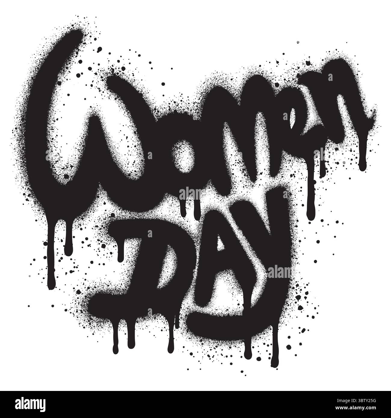 Logo esclusivo stile graffiti Happy Women's Day, Happy Women's Day, logo. Illustrazione Vettoriale