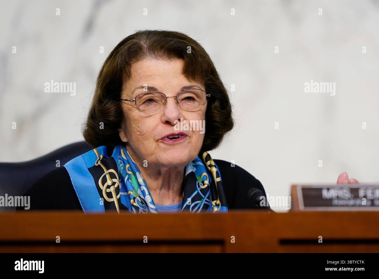 14 ottobre 2020, Washington, District of Columbia, USA: La senatrice degli Stati Uniti Dianne Feinstein (Democratica della California), membro della classifica, Commissione giudiziaria del Senato degli Stati Uniti, interviene durante l'udienza di conferma per la candidata alla Corte Suprema Amy Coney Barrett, davanti alla Commissione giudiziaria del Senato, mercoledì 14 ottobre 2020, a Capitol Hill a Washington (immagine di credito: © Susan Walsh - Pool via CNP/CNP via ZUMA Wire) Foto Stock
