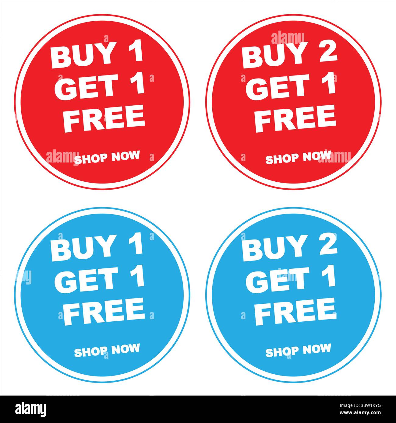 Acquistate 1 banner promozionale GRATIS - vettore con icona circolare modificabile con distintivo di offerta per social media e marketing Illustrazione Vettoriale