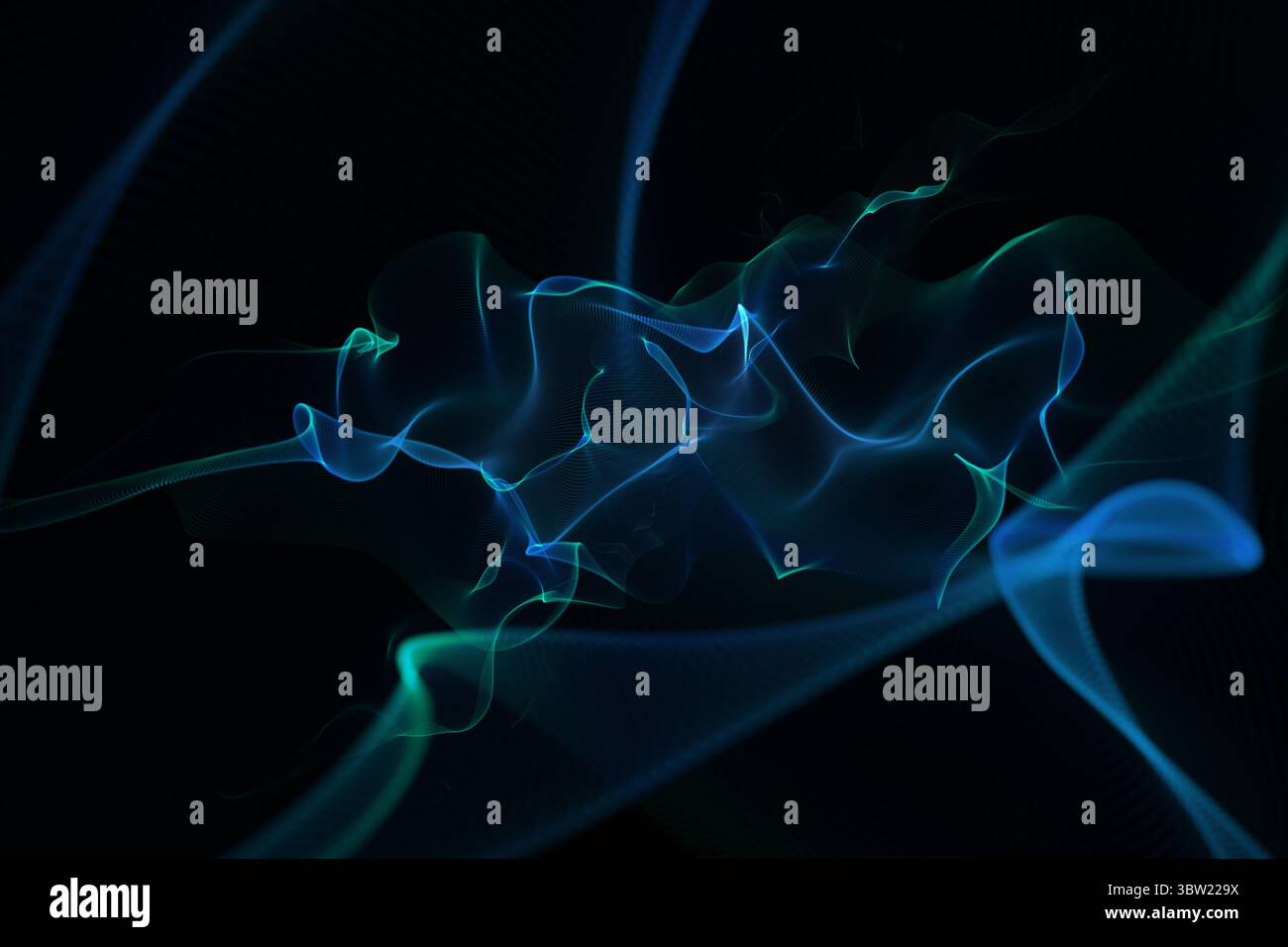 Abstract incandescente sfondo nero Foto Stock