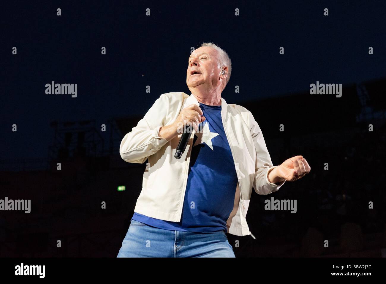 Arena, Verona, Italia, 15 luglio 2025, Jim Kerr (Simple Minds) durante Simple Minds - Concerto musicale Foto Stock