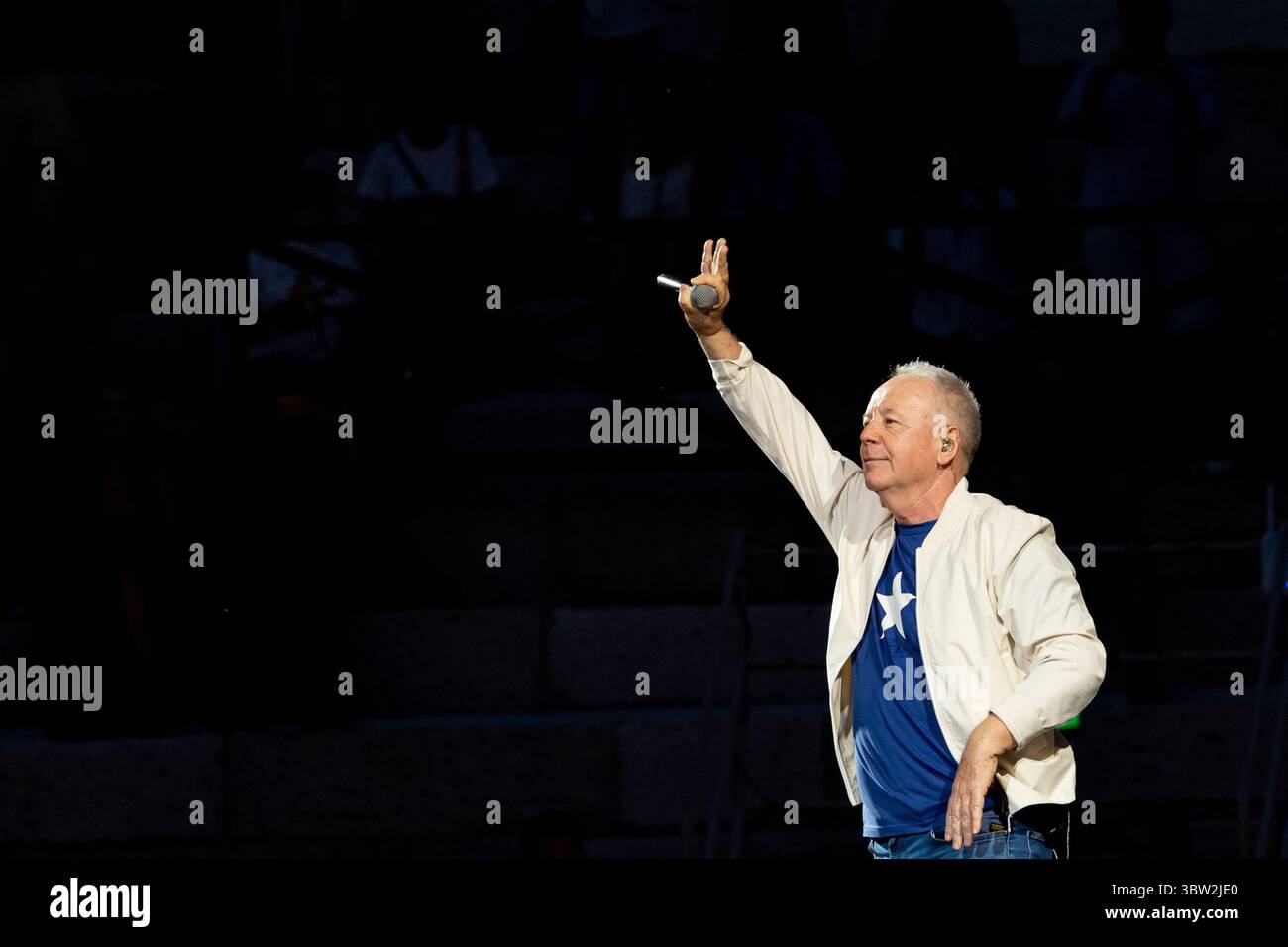 Arena, Verona, Italia, 15 luglio 2025, Jim Kerr (Simple Minds) durante Simple Minds - Concerto musicale Foto Stock