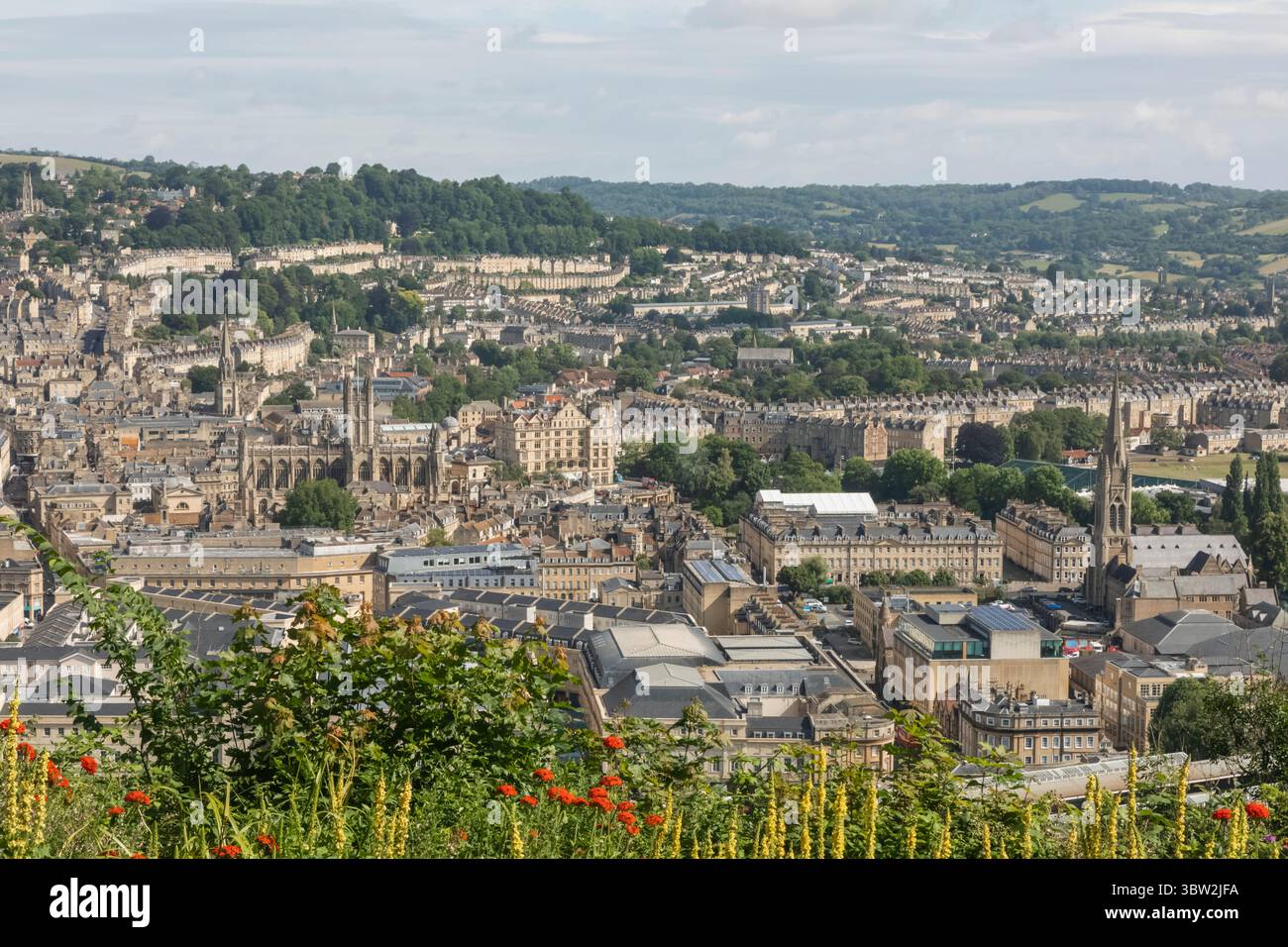 Inghilterra, Somerset, Bath, Alexandra Park, vista panoramica della città dal parco Foto Stock
