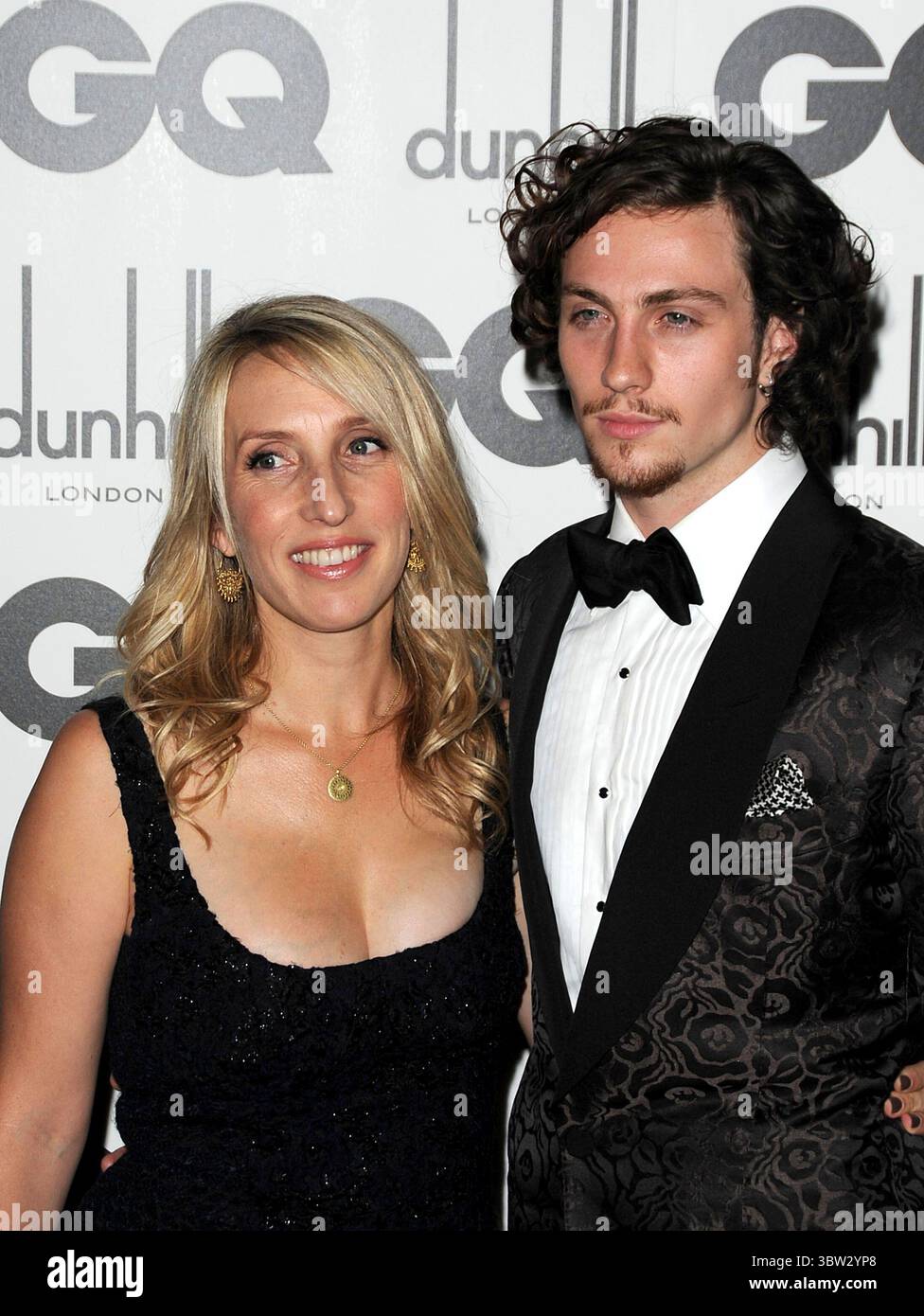 Sam Taylor Wood e Aaron Johnson ai GQ Men of the Year Awards di Londra - 7 settembre 2010 Foto Stock