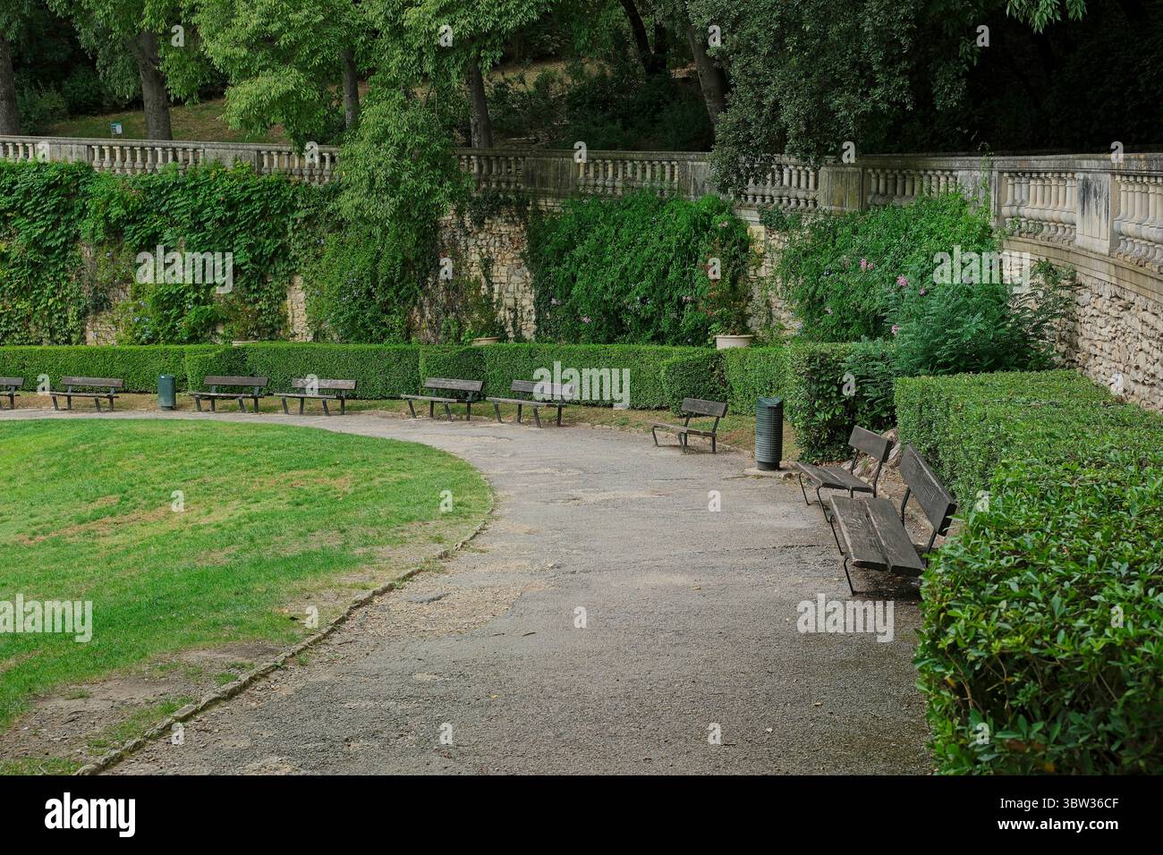 Jardin de la Fontaine, Nimes Foto Stock