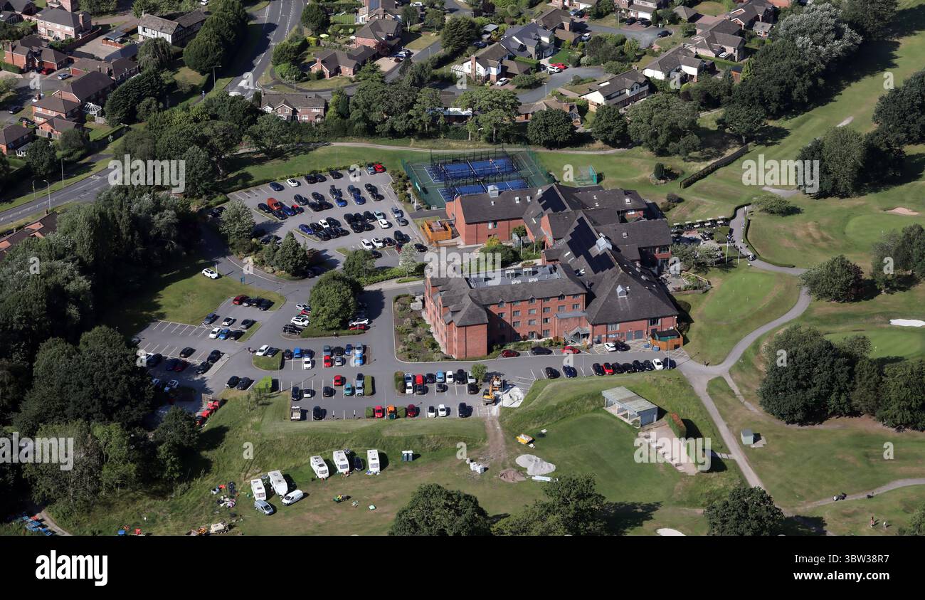Vista aerea del Tytherington Hotel, Macclesfield, Cheshire Foto Stock