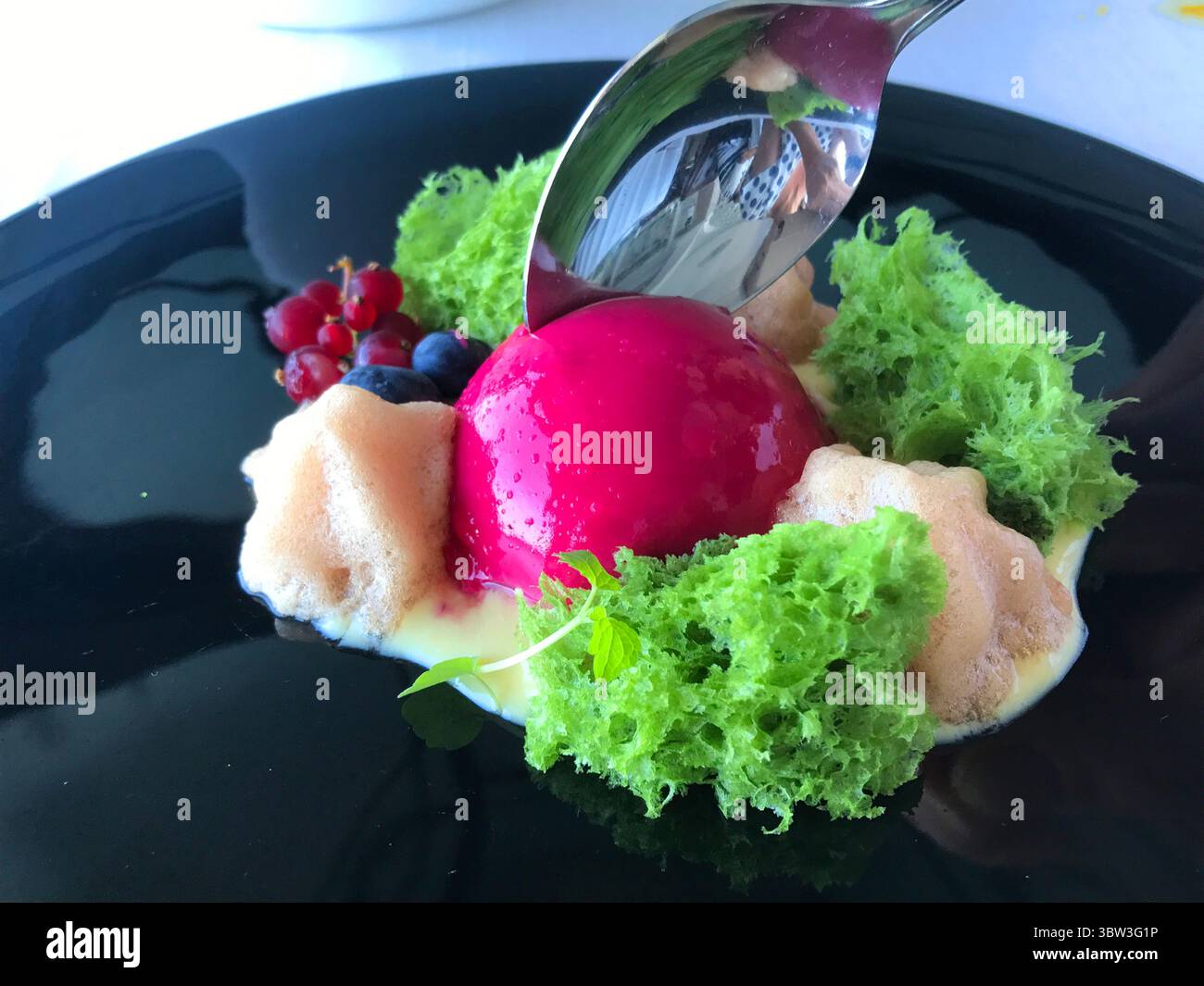 Dessert creativo. Foto Stock