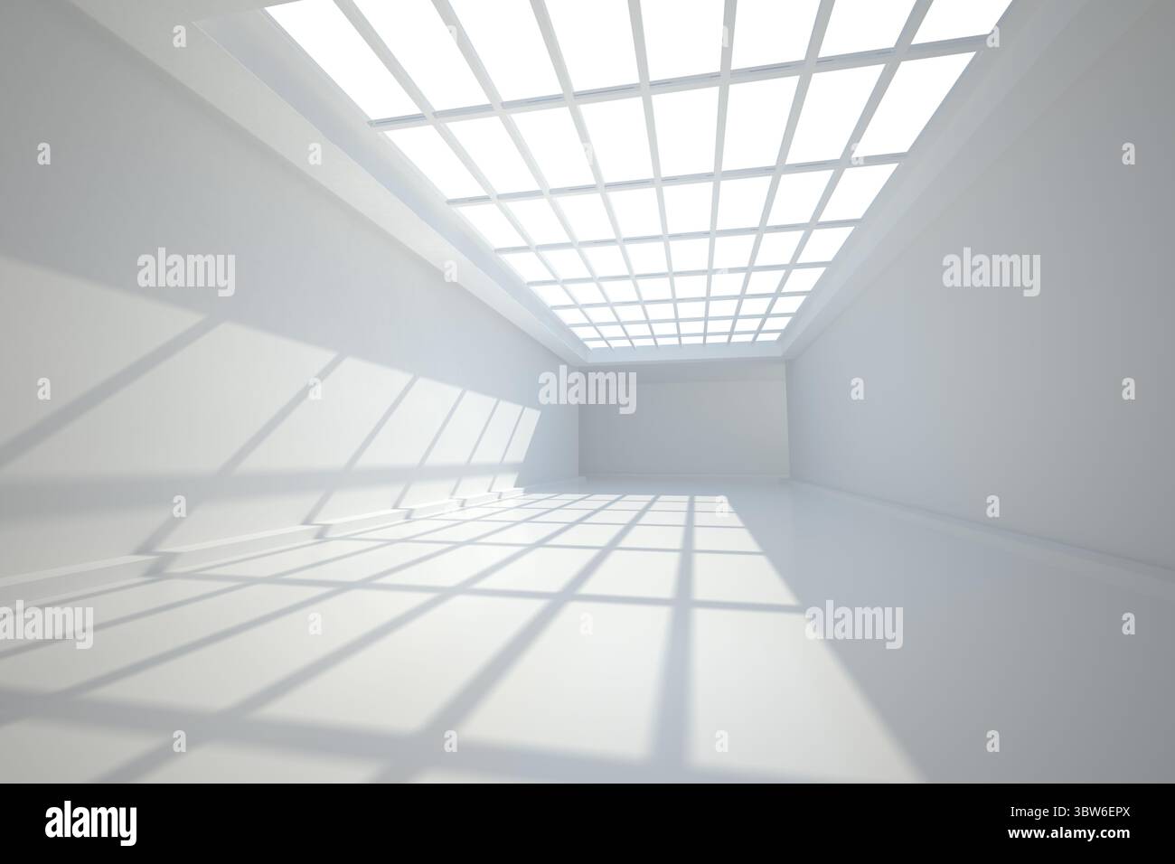 Camera con finestre a soffitto Foto Stock