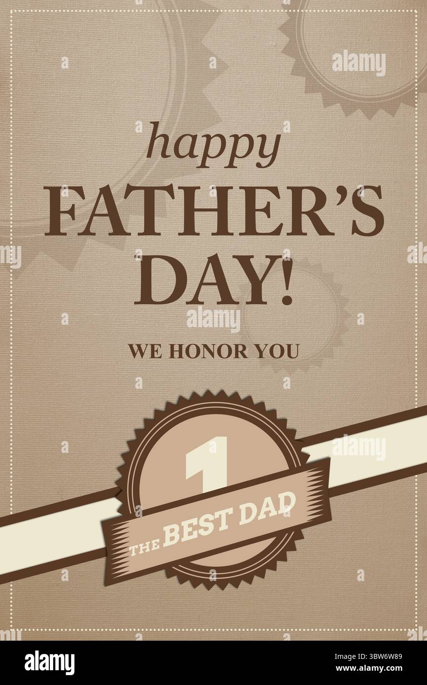 Certificato per essere migliori papà, Foto Stock