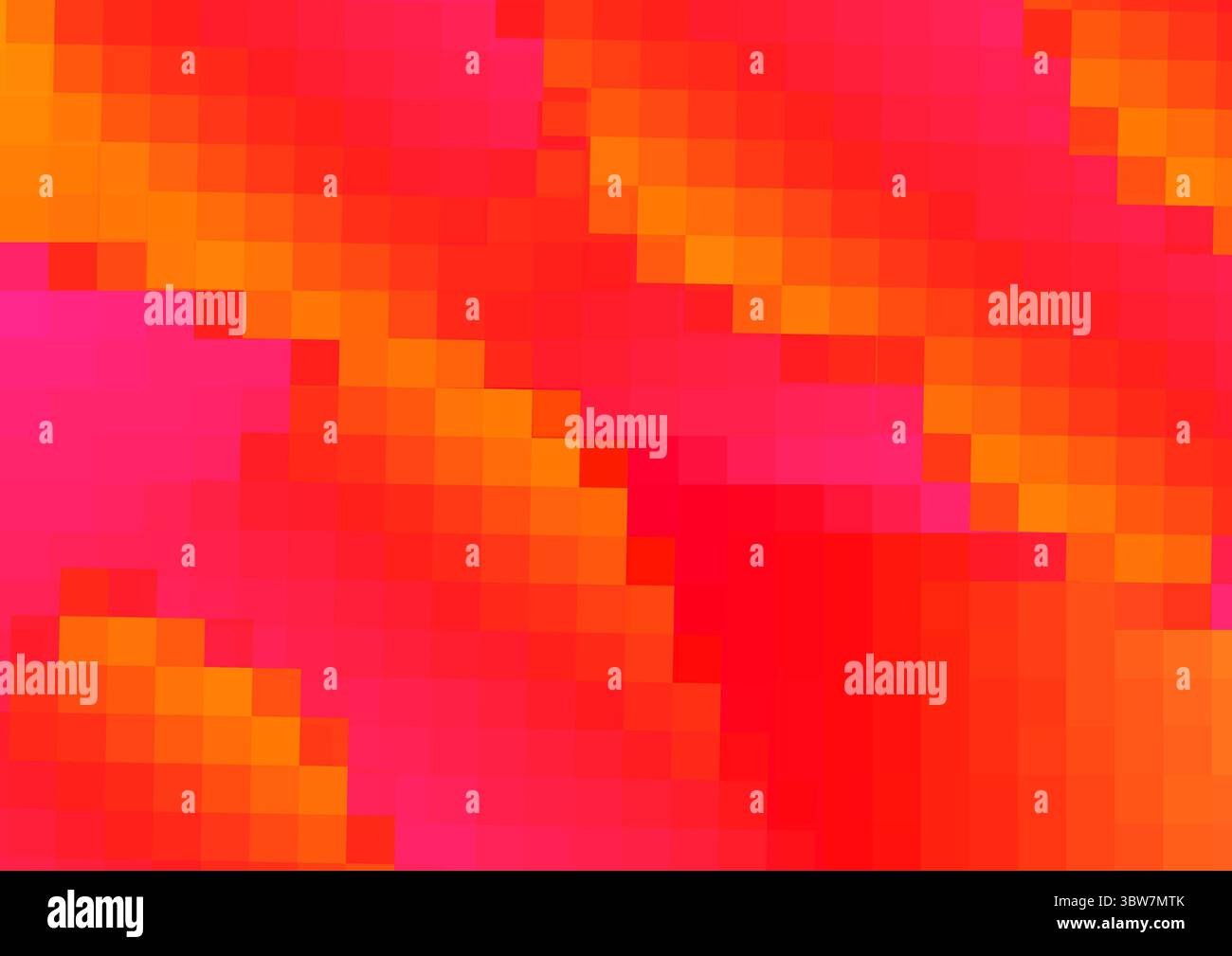 Texture di sfondo in pixel rosa e arancione con sfumatura astratta, stile anni '90 Foto Stock