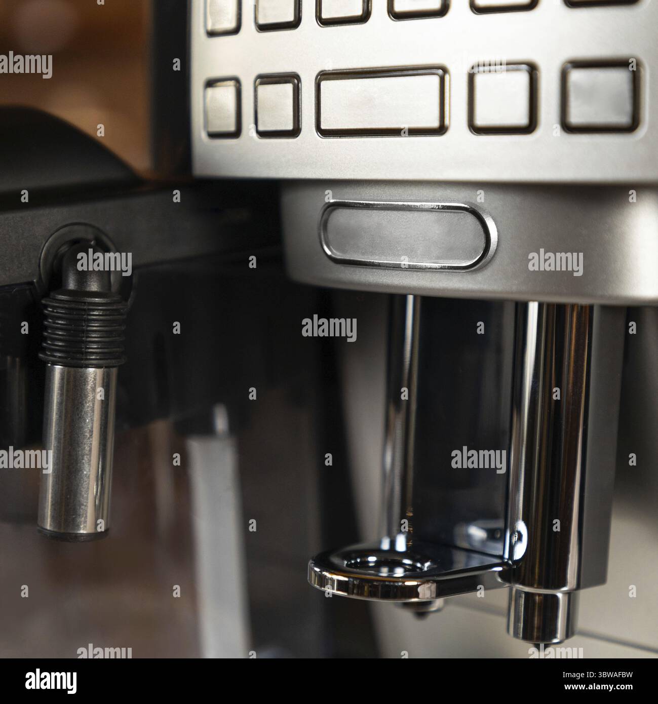 I pulsanti della macchina per il caffè si chiudono Foto Stock