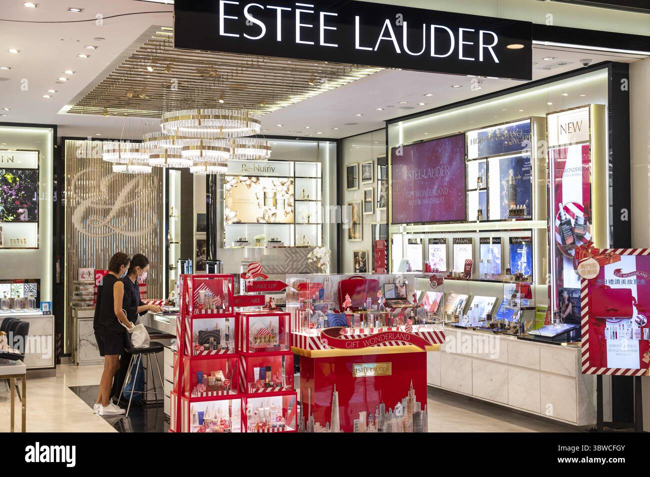 8 ottobre 2020, Hong Kong, Cina: Multinazionale americana per la cura della pelle, marchio di prodotti di bellezza, logo EstÃ©e Lauder visto a Hong Kong. (Immagine di credito: © Budrul Chukrut/SOPA Images via ZUMA Wire) Foto Stock