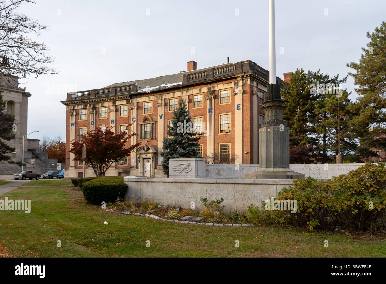 L'ex Boys Club di Lincoln Square a Worcester, Massachusetts, USA. Foto Stock