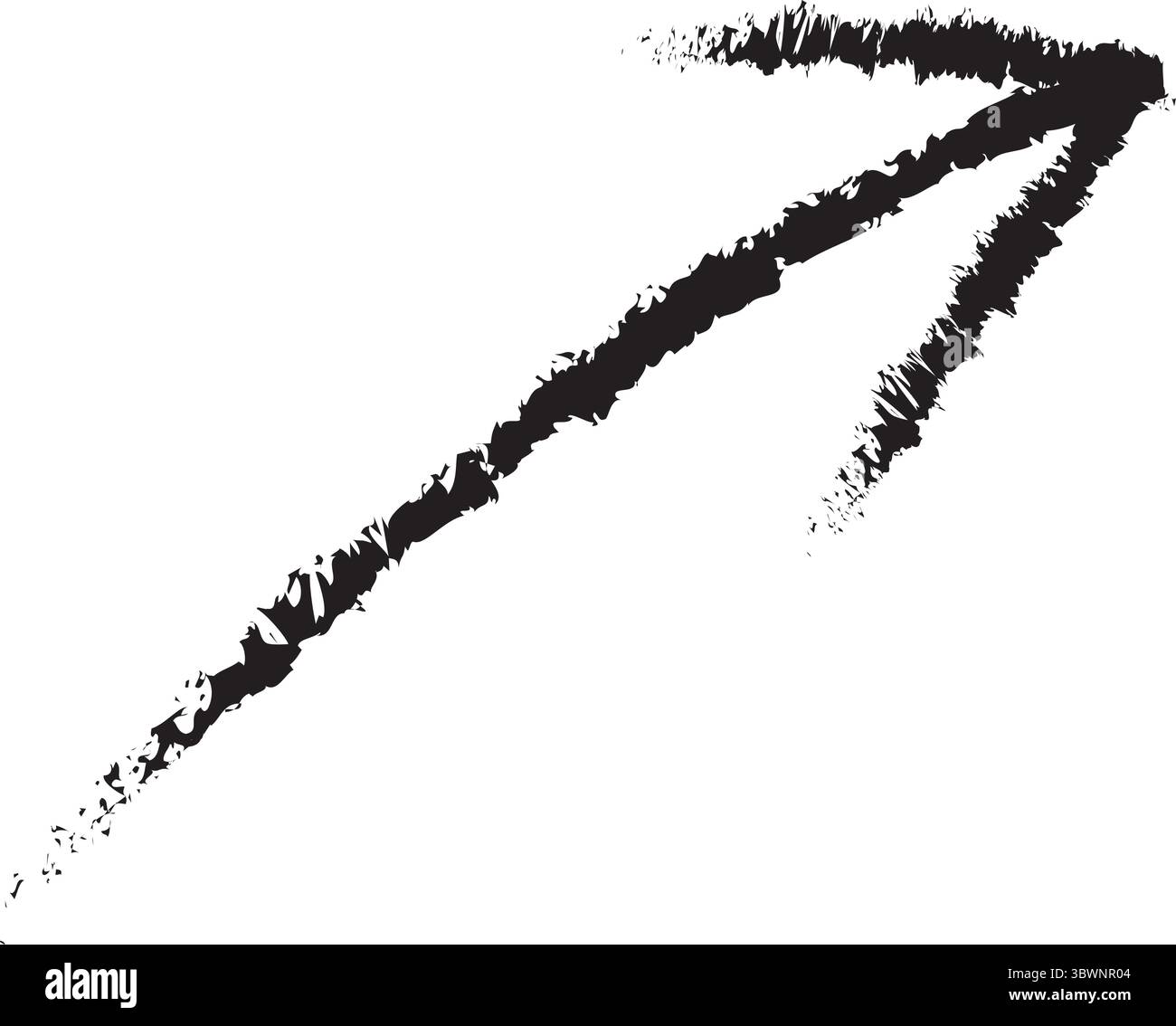 Pennellate nere dinamiche realizzate con arte per un design di grande impatto e un look moderno Illustrazione Vettoriale