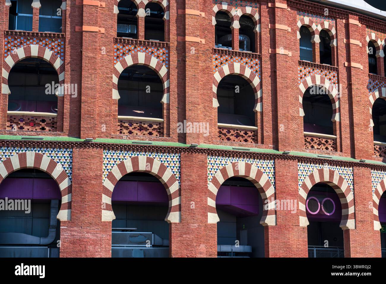 Arenas de Barcelona, un'ex arena di corrida, sulla Gran via de les Corts Catalanes nel quartiere Eixample di Barcellona, nella regione spagnola della Catalogna Foto Stock