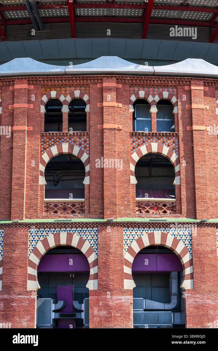 Arenas de Barcelona, un'ex arena di corrida, sulla Gran via de les Corts Catalanes nel quartiere Eixample di Barcellona, nella regione spagnola della Catalogna Foto Stock