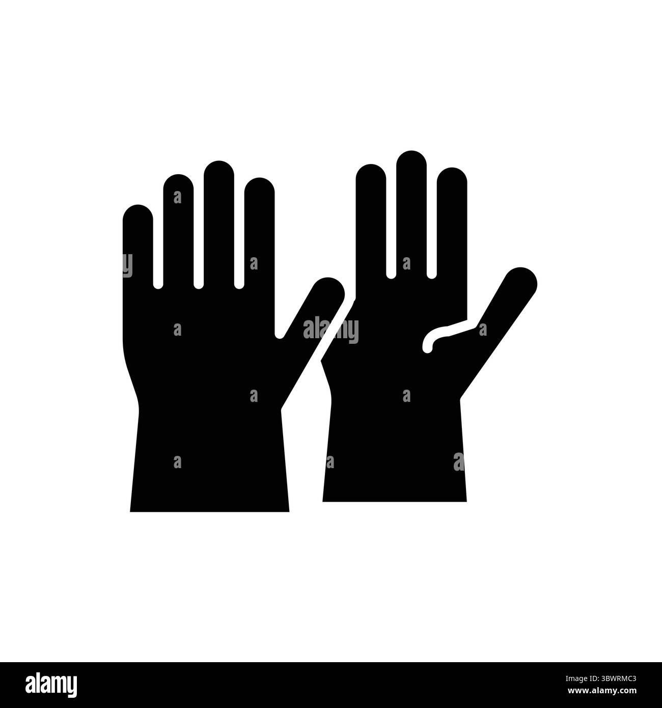 Semplice illustrazione in bianco e nero con due mani alzate che simboleggiano la celebrazione o il saluto, perfetta per l'uso in progetti legati alla comunità Illustrazione Vettoriale