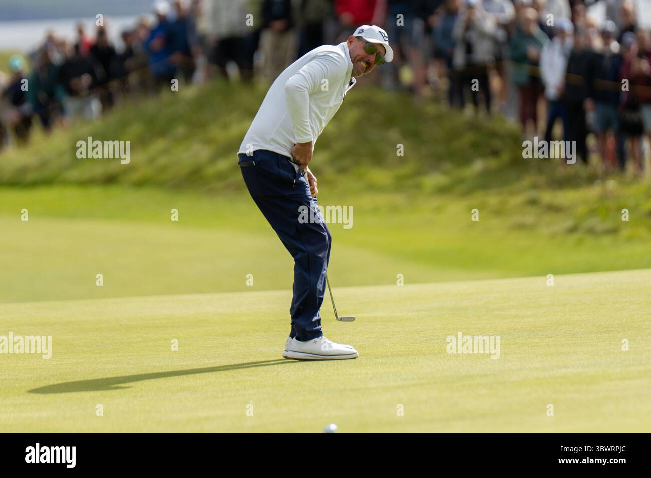 Portrush, Irlanda. 17 luglio 2025. Phil Mickelson durante il primo round del 153rd Open Championship a Royal Portrush. Crediti: Tim Gray/Alamy Live News Foto Stock