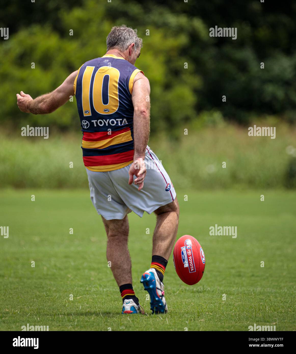 12 giugno 2021, Austin, Texas, Stati Uniti: Partita della United States Australian Football League tra i dingo Austin Crows e Dallas all'Onion Creek Soccer Complex di Austin, Texas. (Immagine di credito: © Ralph Arvesen/ZUMA Press) Foto Stock