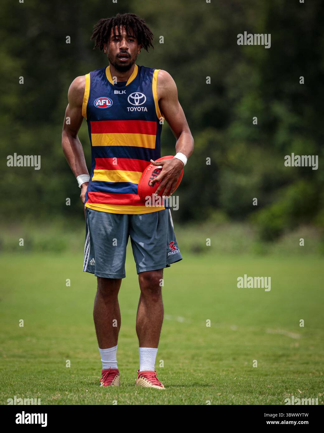 12 giugno 2021, Austin, Texas, Stati Uniti: Partita della United States Australian Football League tra i dingo Austin Crows e Dallas all'Onion Creek Soccer Complex di Austin, Texas. (Immagine di credito: © Ralph Arvesen/ZUMA Press) Foto Stock