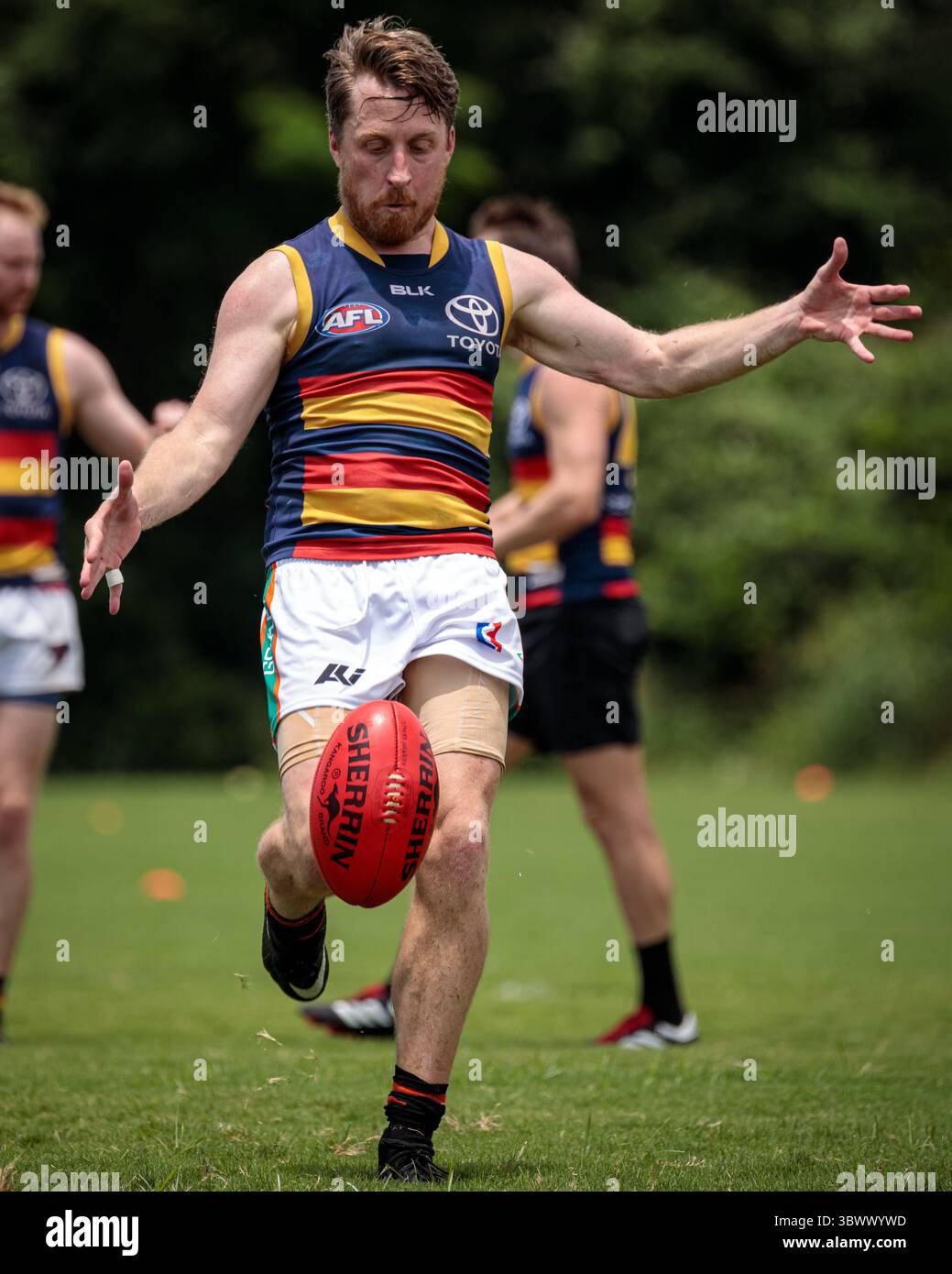 12 giugno 2021, Austin, Texas, Stati Uniti: Partita della United States Australian Football League tra i dingo Austin Crows e Dallas all'Onion Creek Soccer Complex di Austin, Texas. (Immagine di credito: © Ralph Arvesen/ZUMA Press) Foto Stock