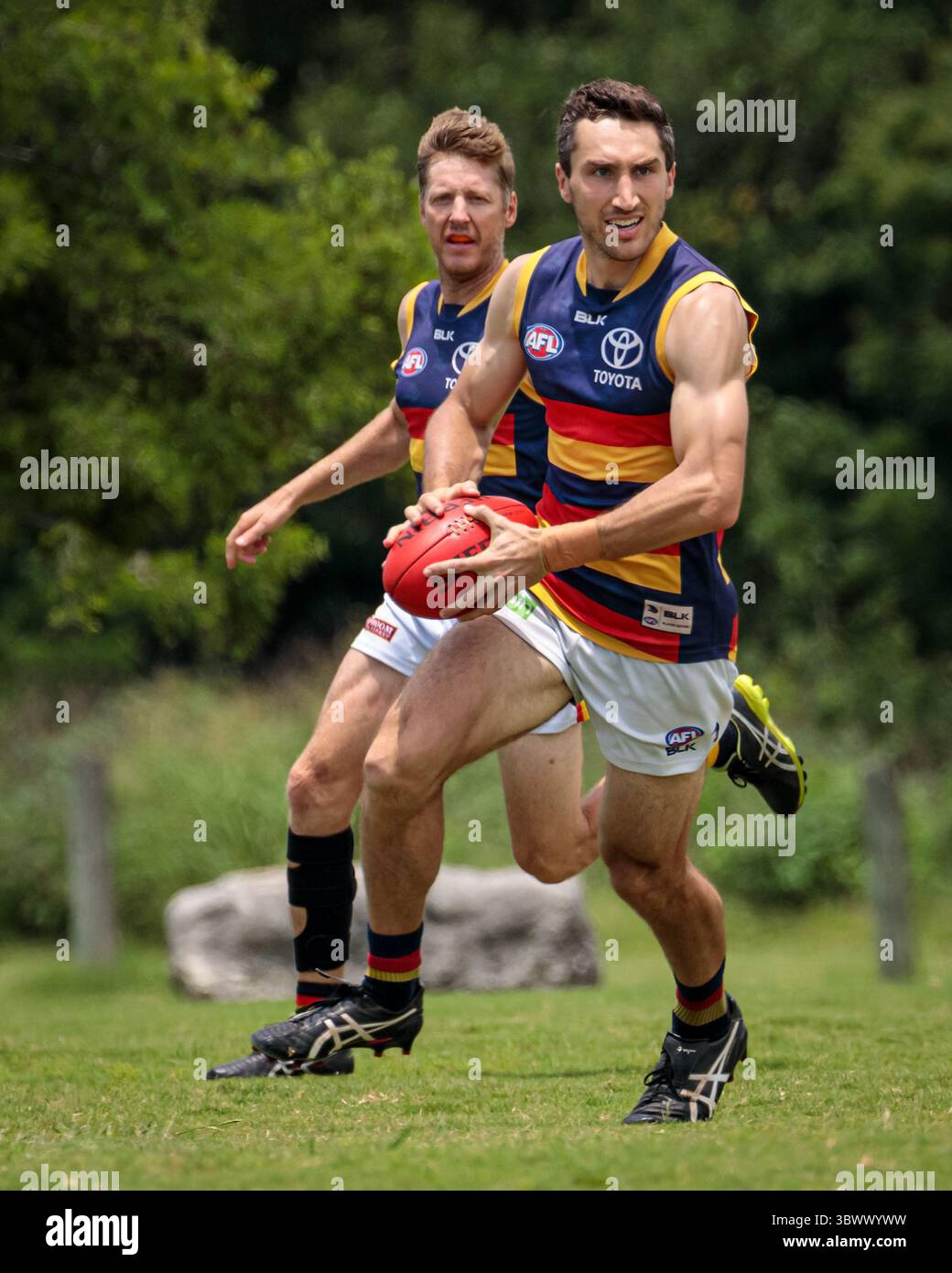 12 giugno 2021, Austin, Texas, Stati Uniti: Partita della United States Australian Football League tra i dingo Austin Crows e Dallas all'Onion Creek Soccer Complex di Austin, Texas. (Immagine di credito: © Ralph Arvesen/ZUMA Press) Foto Stock