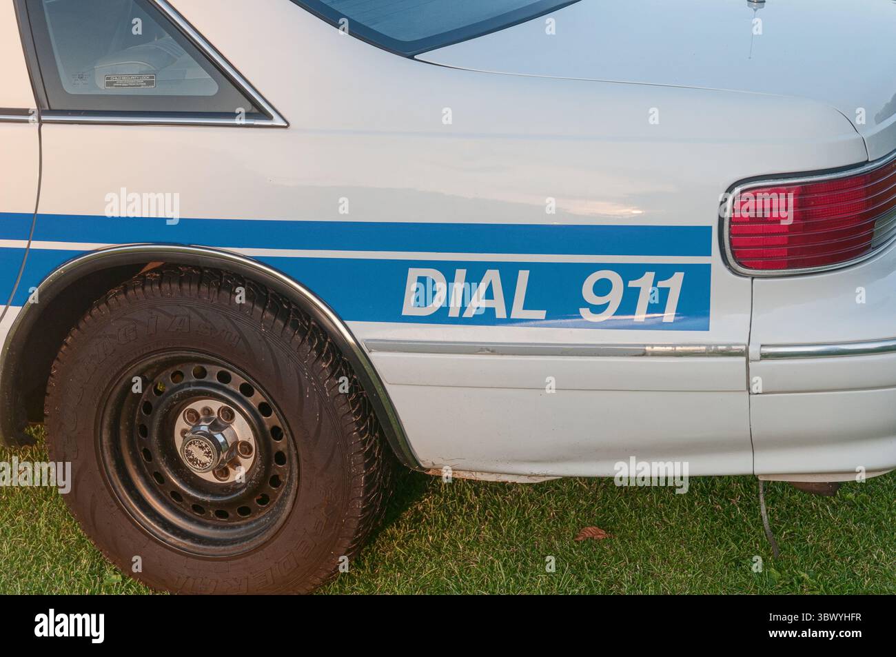 Auto della polizia di Bethlehem dipinta con il logo del QUADRANTE 911 in mostra ad una mostra di veicoli classici nello Yorkshire in Inghilterra Foto Stock